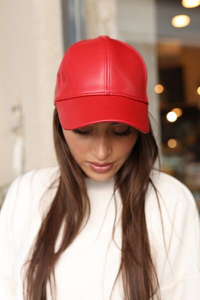 fubileather Unisex Baseball Leather Hat - Genuine Leather Cap