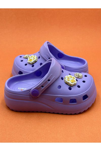 Akınal Bella Colorful Stone Detailed Girl's Slippers - For Pool, Beach, Balcony and Bathroom