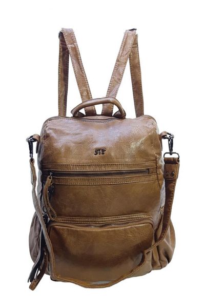 Baginn Y.s.leather Γυναικείο σακίδιο πλάτης από συνθετικό δέρμα Λειτουργική χρήση ώμου και σακίδιο πλάτης
