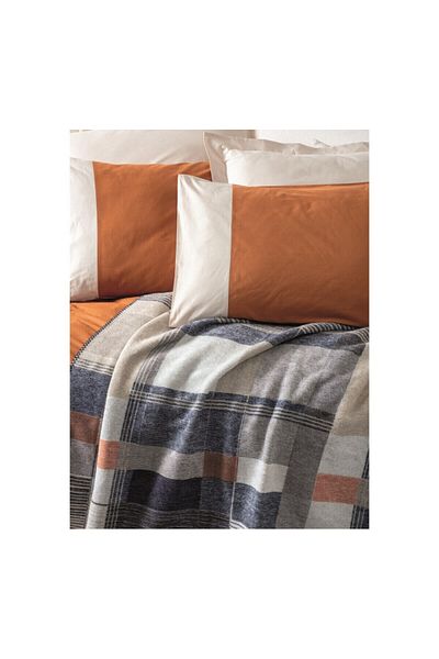 ŞENER HOME Комплект завивки Cotton Box Comfort Double с памучно одеяло Clement Cinnamon