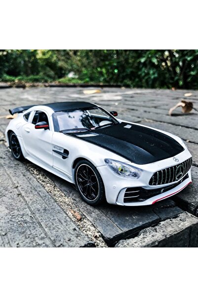 Prestij 1/24 بنز AMG GTR سيارة لعبة بنز AMG GTR هدية وسيارة قابلة للاقتناء مزودة بصوت وضوء أبيض