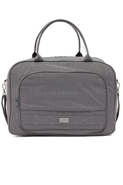 KAFF Γκρι Crinkle ύφασμα 00816 Unisex Αδιάβροχη αθλητική τσάντα ταξιδιού με φαρδύ ιμάντα ώμου με μπροστινή τσέπη