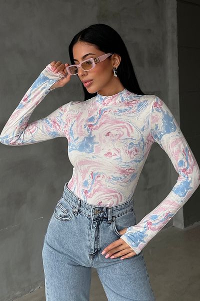 Bipantolon Body de damă Pinterest cu detalii cu degete