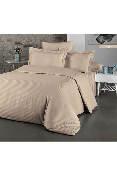 Nuşa Σετ Παπλωματοθήκη Ζευγάρι Gold Satin Deluxe 100% Cotton