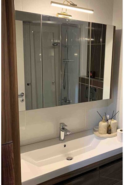 DNC LIGHTING ANAHTARLI 35 CM GOLD KASA SARI IŞIK ELEKTRİKLİ BANYO DUVAR AYNA TABLO AYDINLATMA FLÜT KUĞU APLİK