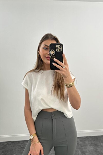 ZF BUTİK Pantaloni Palazzo din Lycra cu talie ultra înaltă