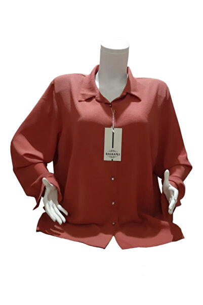 BY AKTEPE BIG SIZE TILE WOMEN'S SHIRT