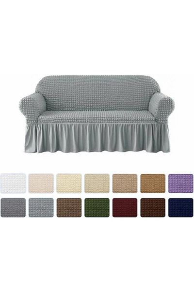 Bright Home Bürümcük Sofa, Sofa, Sofa Bed Cover, with elastic, flexible, skirt for 3 seats