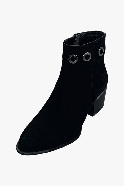 SOSELA 78-02-80027 Women's Genuine Suede Leather Black Boots