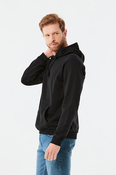 Fulla Moda Φούτερ καγκουρό με κουκούλα τσέπης