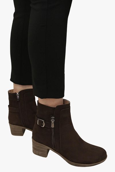 SOSELA 78-02-80037 Women's Genuine Nubuck Leather Brown Boots