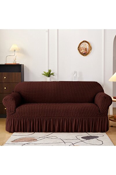 Bright Home أريكة ملفوفة، أريكة، غطاء سرير أريكة، مرن، مرن، تنورة لأريكة 3 أشخاص