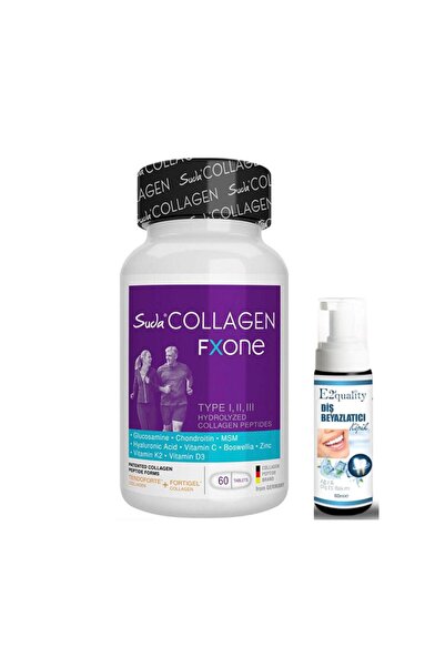 Suda Collagen قرص FX One 60 - رغوة هدية لتبييض الأسنان