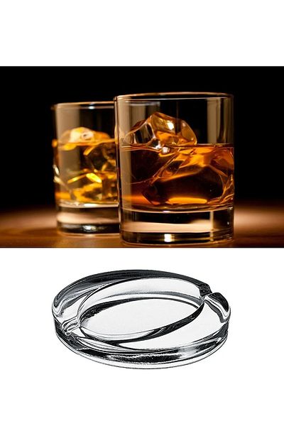 Paşabahçe 2" Istanbul Whiskey Glass 1St Disk Ashtray 250 Cc 42405Disk