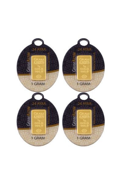 T51 TUĞRUL ALTIN 4 Adet 1 gr 24 Ayar Gram Altın