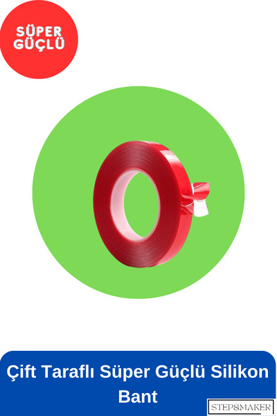 Step and Maker Süper Yapışkan Çift Taraflı Silikon Bant