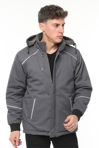 Uniprom Work Coat Water and Oil Repellent Heavy Industry Coat Welding Assembly Men's Dark Gray