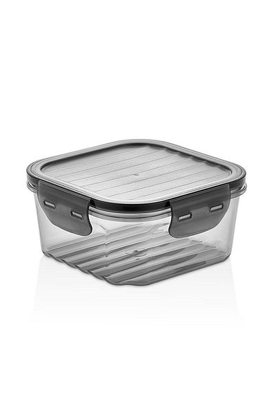 T.Concept Qlüx Quick Square Leak Proof Lockable Storage Container Black 1400 ml