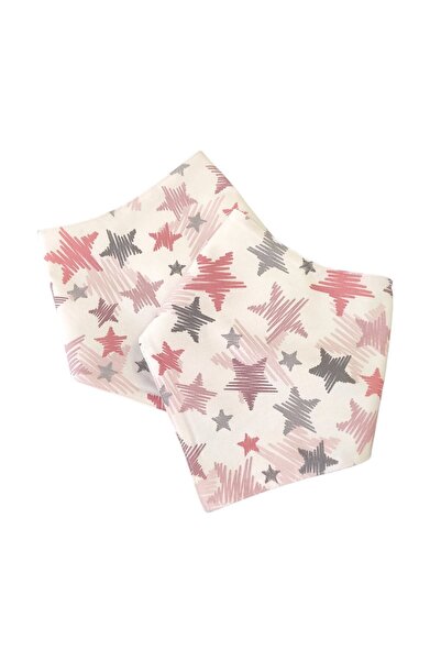 BEZHANE 100% Organic Cotton Fabric Double Layer, Pink Star Baby Drool Bib & S...