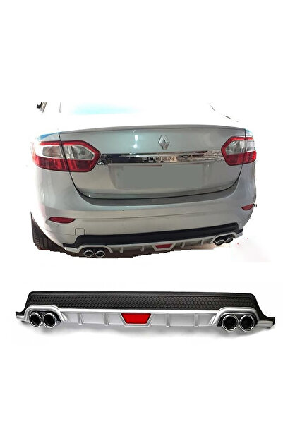 MKG Otomotiv Renault Fluence  Uyumlu Gri Difüzör Difizör Yuvarlak Egzoz Görün...