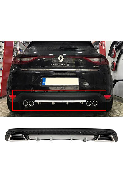 MKG Otomotiv Renault Megane 4 HB Gri Difüzör Çiftli Kare Egzoz Görünümlü D Ti...