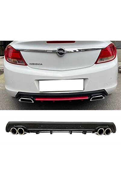 MKG Otomotiv Opel İnsignia Uyumlu Siyah Difüzör Çiftli Yuvarlak Egzoz Görünüm...