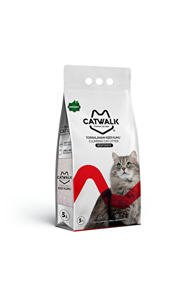 Catwalk Kokusuz Naturel Kedi Kumu , Ince Taneli Kedi Kumu 5 Lt