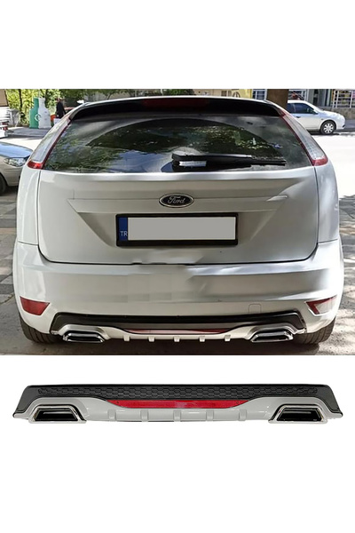 MKG Otomotiv Ford Focus Mk2 HB Gri Difüzör Difizör Kare Egzoz Görünüm Reflekt...
