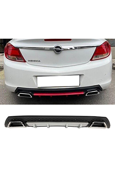 MKG Otomotiv Opel İnsignia Gri Difüzör Çiftli Kare Egzoz Görünümlü D Tip Difi...
