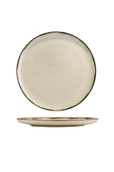 Kütahya Porselen Moderna 19 Cm Düz Tabak Pearl 02 Tarçın 4'lü