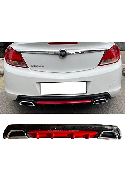 MKG Otomotiv Opel İnsignia Kırmızı Difüzör Çiftli Kare Egzoz Görünümlü D Tip ...