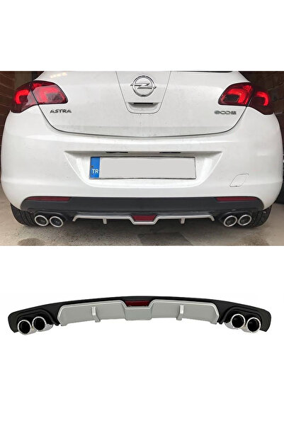 MKG Otomotiv Opel Astra J Hatchback Gri Difüzör 4 Krom Egzoz Görünümlü Difizö...