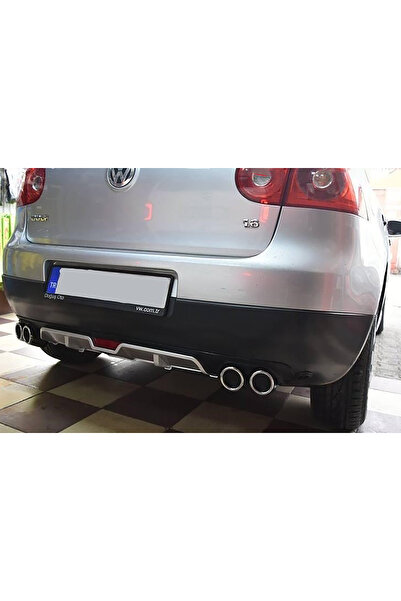 MKG Otomotiv Vw Golf Mk5 Uyumlu Gri Difüzör 4 Krom Egzoz Görünümlü Difizör Arka Ek Body Kit 2003-2009