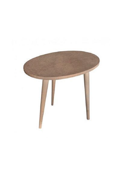 Altınyapı Hobi Market Oval Sehpa Üst Kısım Mdf / Ayaklar Ağaç Ham Boyasız