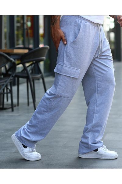FİTGO Baggy Men's Seasonal Sweatpants with Cargo Pockets