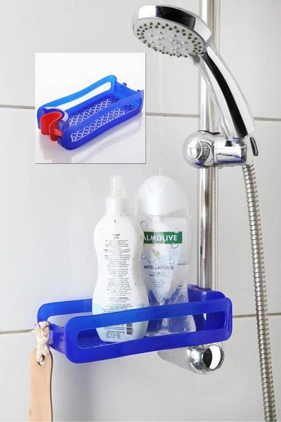Vivart Organizator de baie cu design special Suport pentru șampon Vasă de săpun – Organizator pentru chiuvetă cu vid Organizator Raft pentru baie