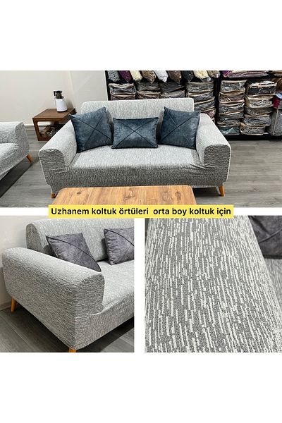 uzhanem Husa de canapea Jacquard cu 2 locuri de dimensiuni medii, husa de canapea extensibila (PRET DE 1 BUC.)