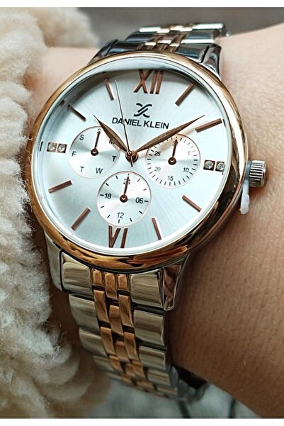 Daniel Klein Rose Gümüş Kadın Kol Saati 3 Atm Su Geçirmez Paslanmaz Çelik