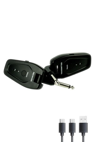 Midex EMX-112 Kablosuz Enstrüman Mikrofonu 6.35mm Alıcı ve Verici Wirelles Mikrofon