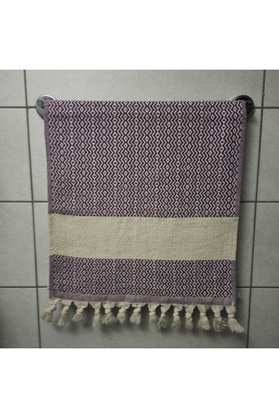 Beauty Box 50cmx80cm Μωβ Αθλητική Πετσέτα Χεριών Εξωτερικού Χώρου 100% Βαμβακερή Πετσέτα Τουρκικής Μπάνιου Πετσέτα χεριών