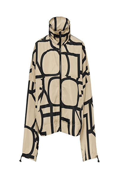 ONLY Stand Collar Beige-black Women's Seasonal Jacket15281509