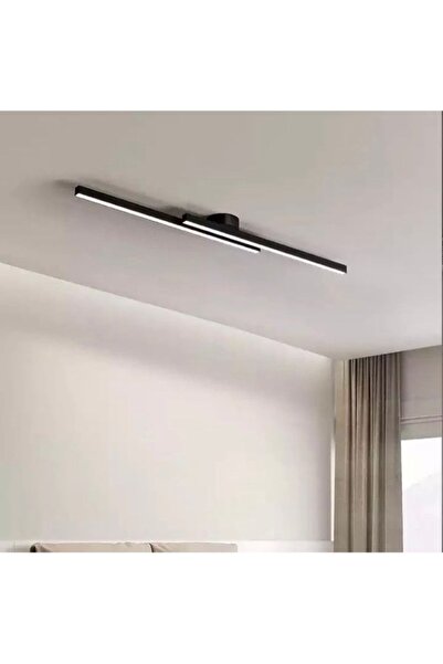 Avizen Lighting Modern Tavan Koridor Aydınlatması Çubuk Led Siyah Beyaz Işık Lineer Avize Armatür 100 Cm