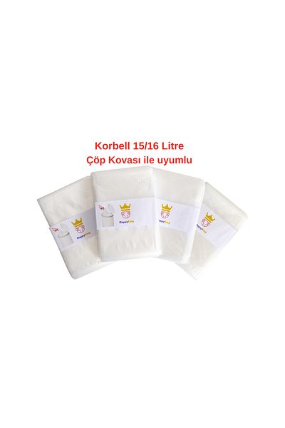 NappyKing Korbell Garbage Bag, 15/16lt Compatible, 4 Pieces - 2,000 Diapers Capacity, Ideal for Dirty Baby Diapers