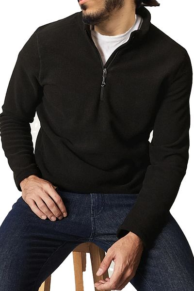 nacar çarşı Comfortable Stand-Up Collar Cold-Proof Non-Pilling Fleece Sweatshirt