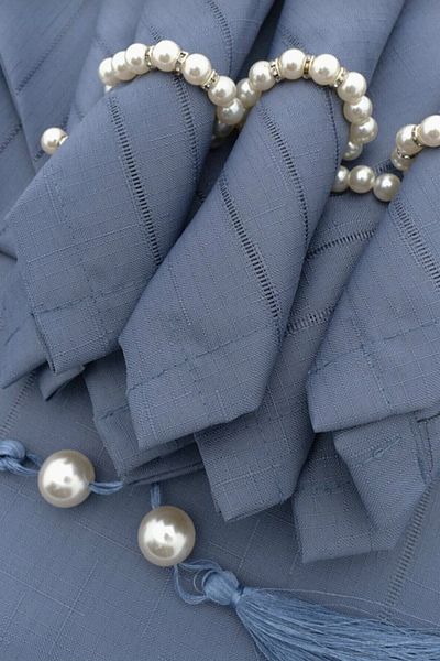 hanım's Set Fata de Masa Izur Colber pentru 12 Pers 26 Piese ALBASTRU