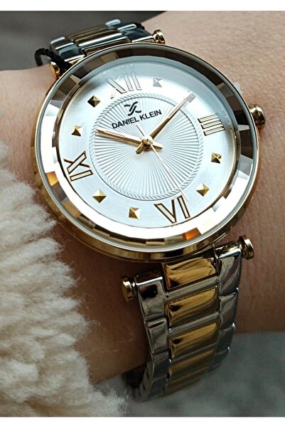 Daniel Klein Gold Gümüş Kadın Kol Saati 3 Atm Su Geçirmez Paslanmaz Çelik Mak...