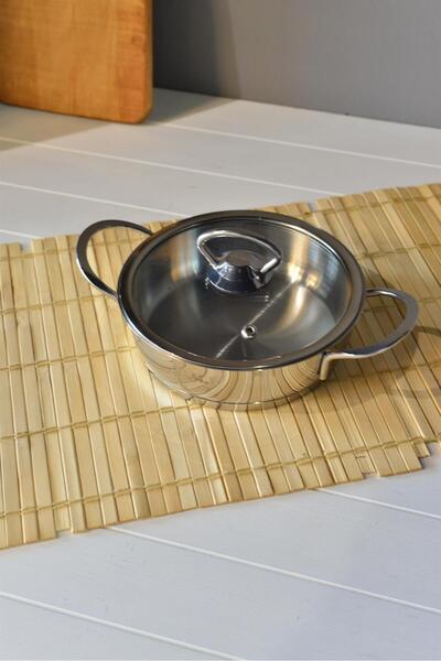 şirin eşyalarım OMS Mini Flat Steel Pot - 16 cm