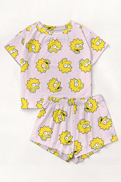 PEMBİŞ HOMEWEAR Set de pijamale cu mâneci scurte Lisa Simpsons Supersoft basi...