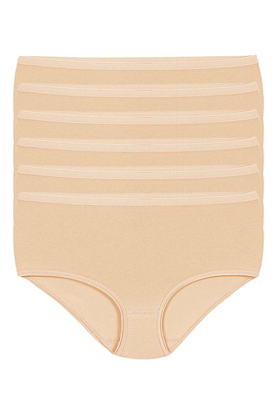 Yıldız Çamaşır Women's Skin 6-Pack Lycra Non-Marking Bato Panties