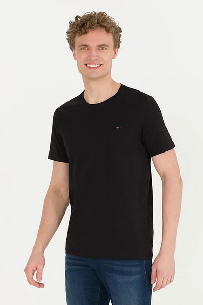 U.S. Polo Assn. Pánské černé tričko Basic Crew Neck